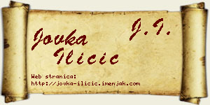 Jovka Iličić vizit kartica